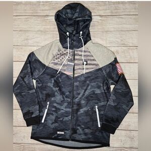 Freedom industries usa camouflage zip up jacket